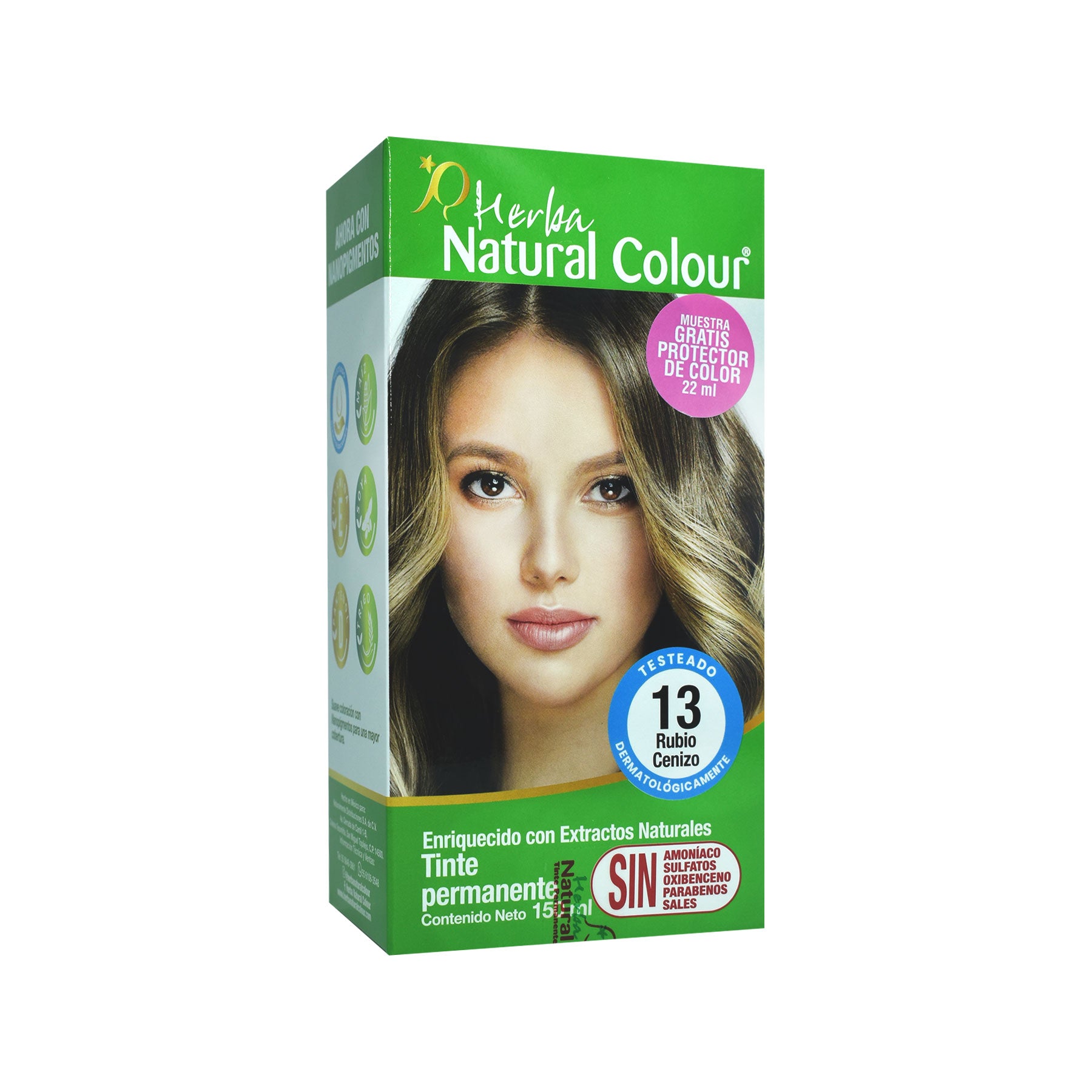 Tinte Rubio Cenizo 13 Herba Natural Colour 150 ml.