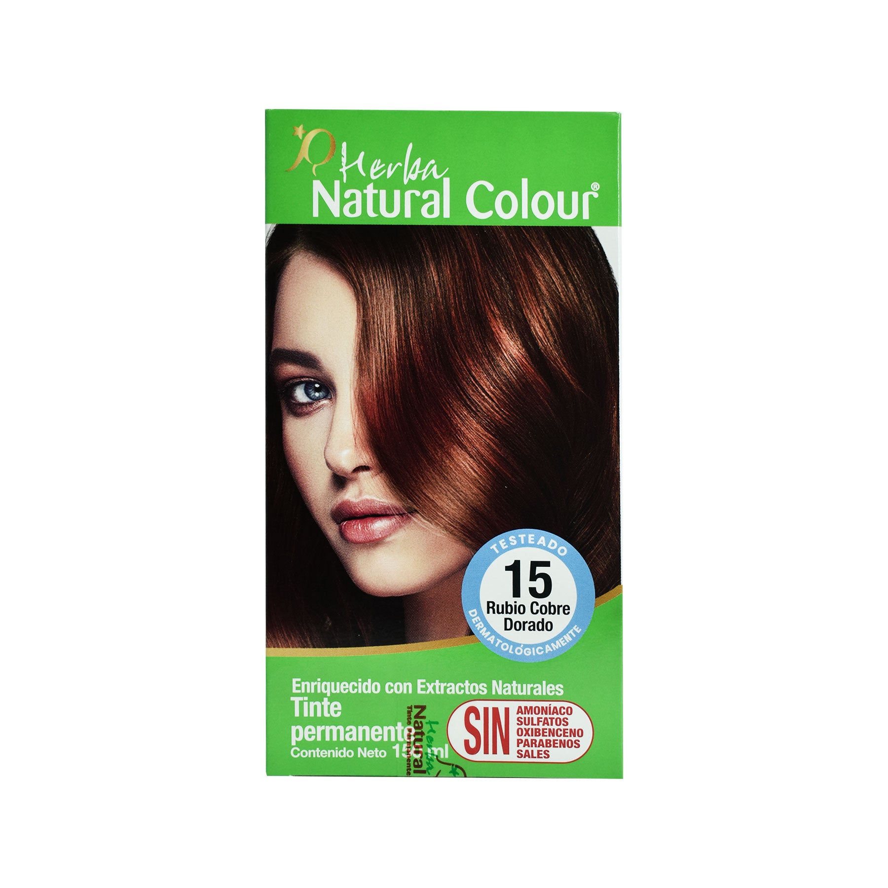 Tinte Rubio Cobre Dorado 15 Herba Natural Colour 150 ml.