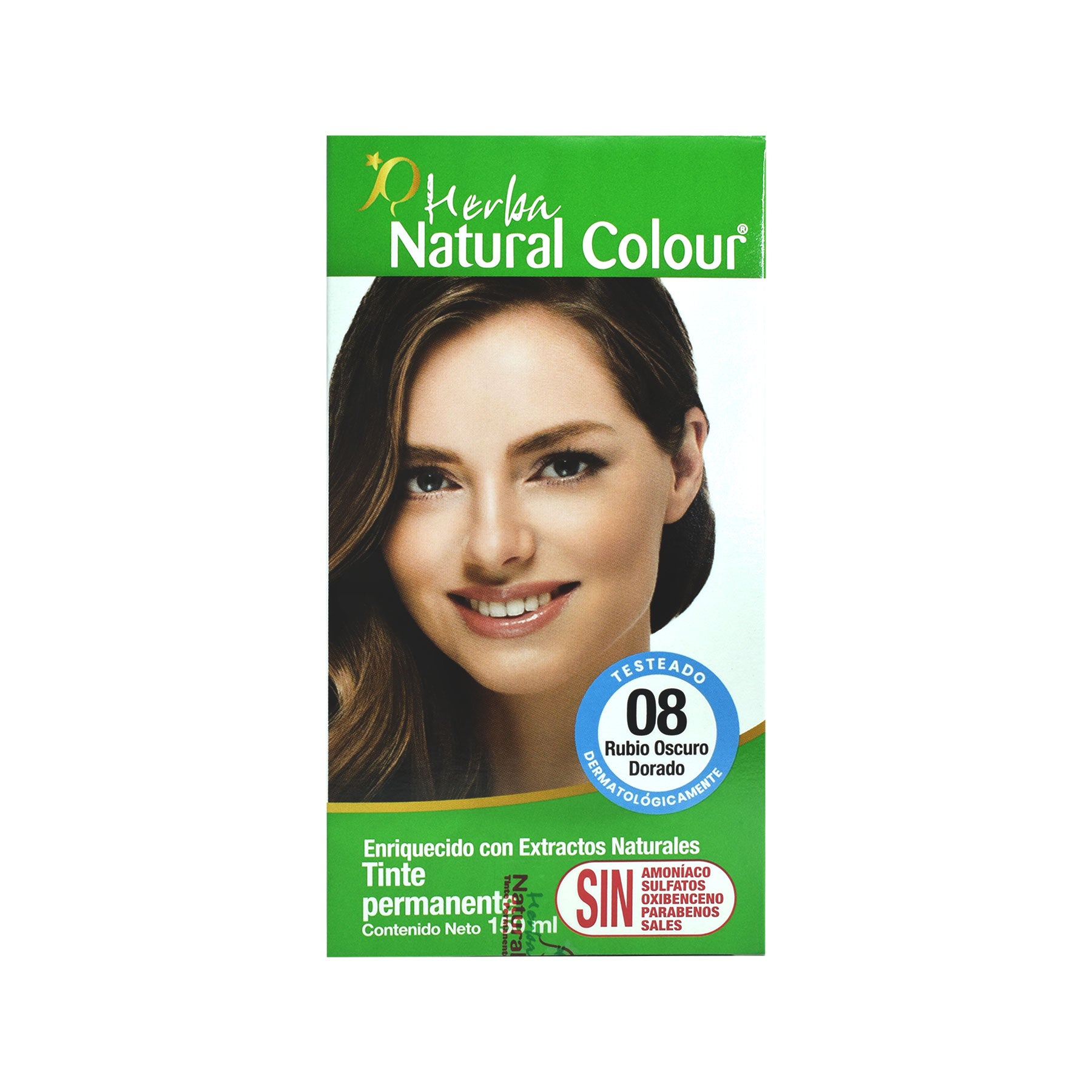 Tinte Rubio Oscuro Dorado 08 Herba Natural Colour 150 ml.
