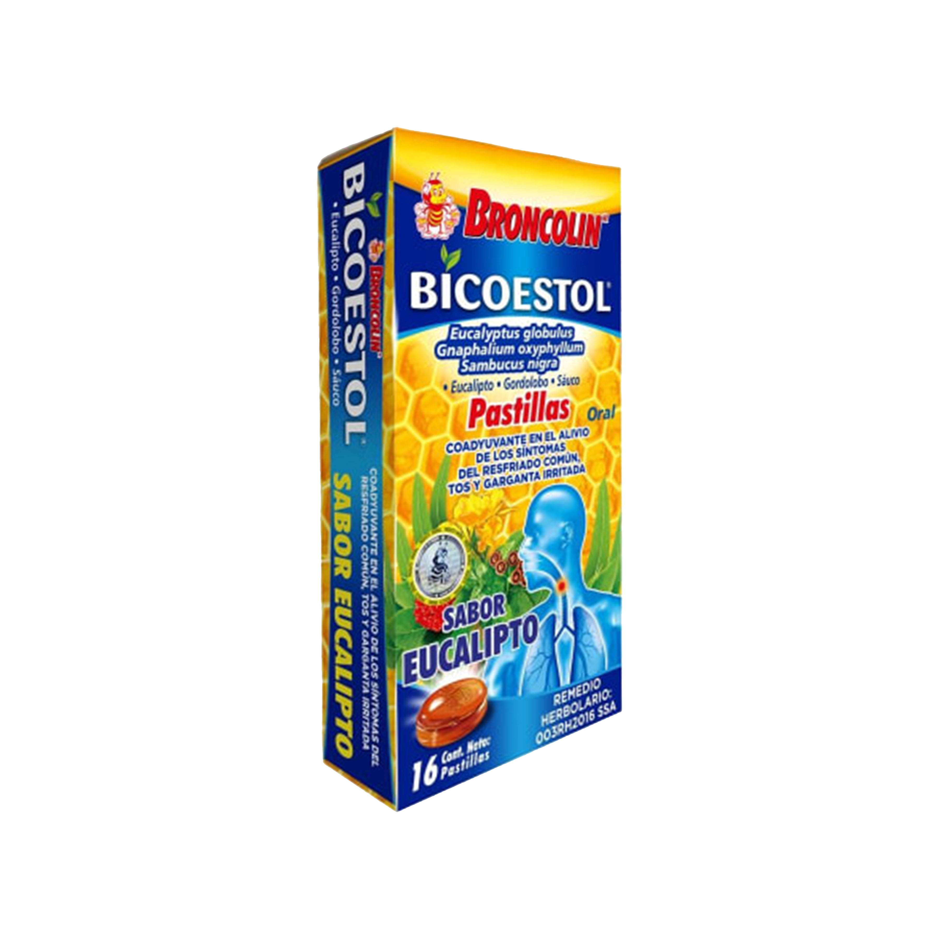 Bicoestol Eucalipto Broncolin 16 Pastillas